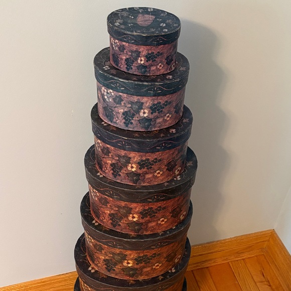Floral Patterned Decorative Stacking/Nesting Boxes - Picture 7 of 9